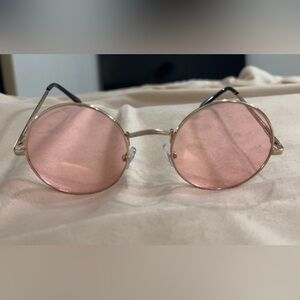 Oval Retro Pink Sunglasses